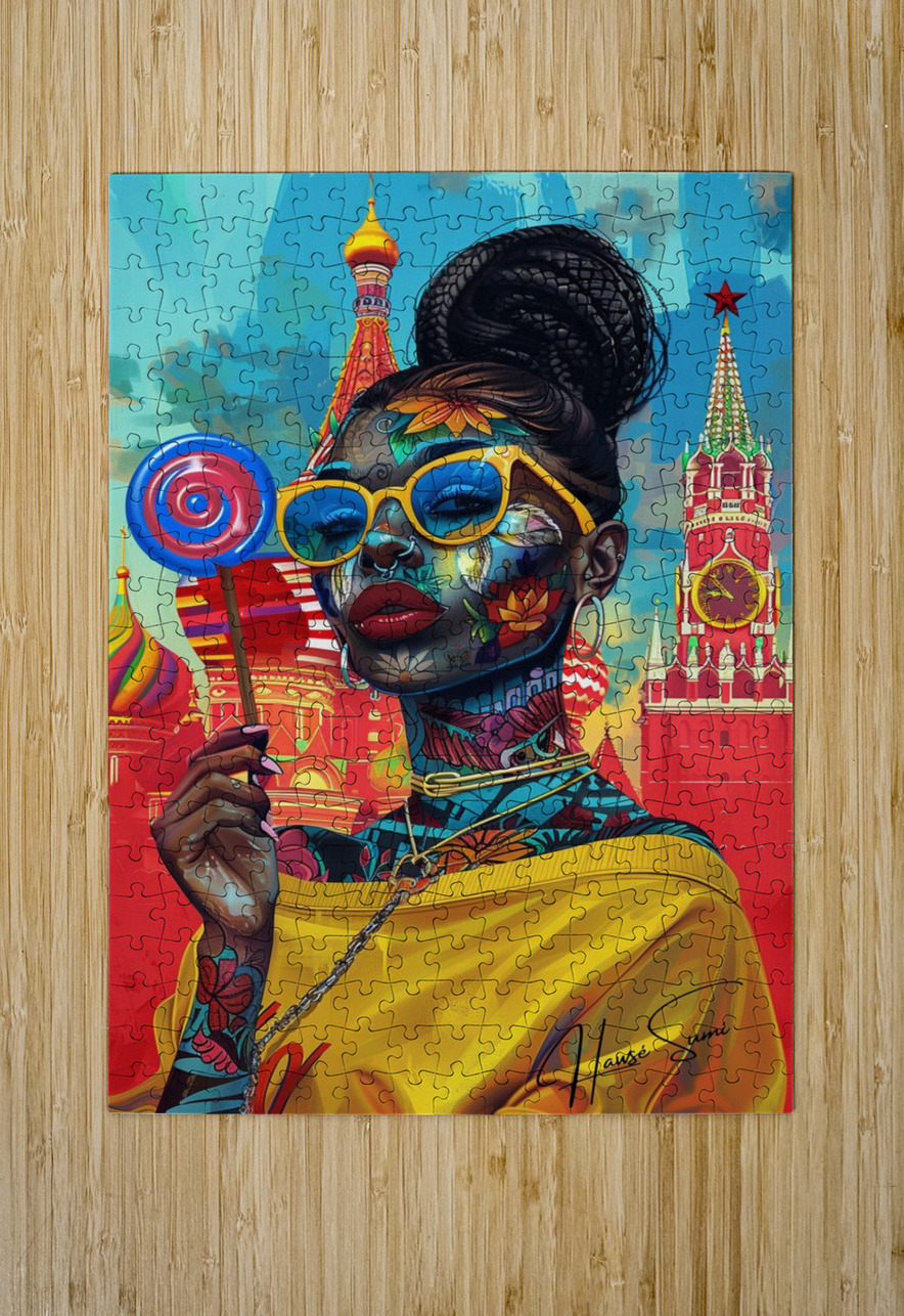 Red Square Radiance Hawse Sumi Puzzle printing